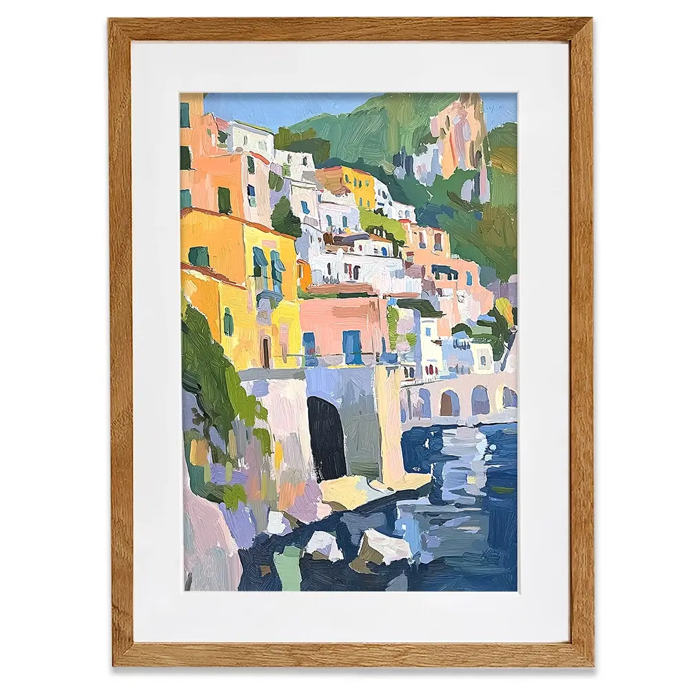 Colourful Italian Coast 2 Framed Art Print Colourful Italian Coast 2 Framed Art Print wall art product RileyB - Independent