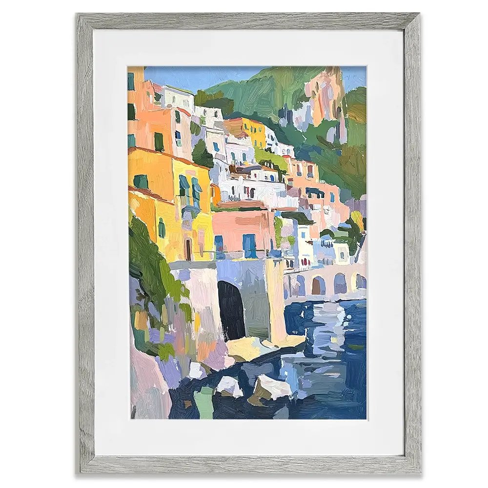 Colourful Italian Coast 2 Framed Art Print Colourful Italian Coast 2 Framed Art Print wall art product RileyB - Independent