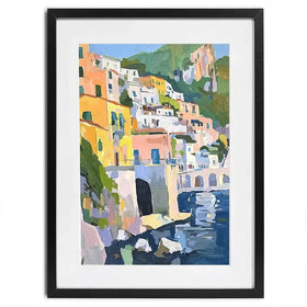 Colourful Italian Coast 2 Framed Art Print Colourful Italian Coast 2 Framed Art Print wall art product RileyB - Independent