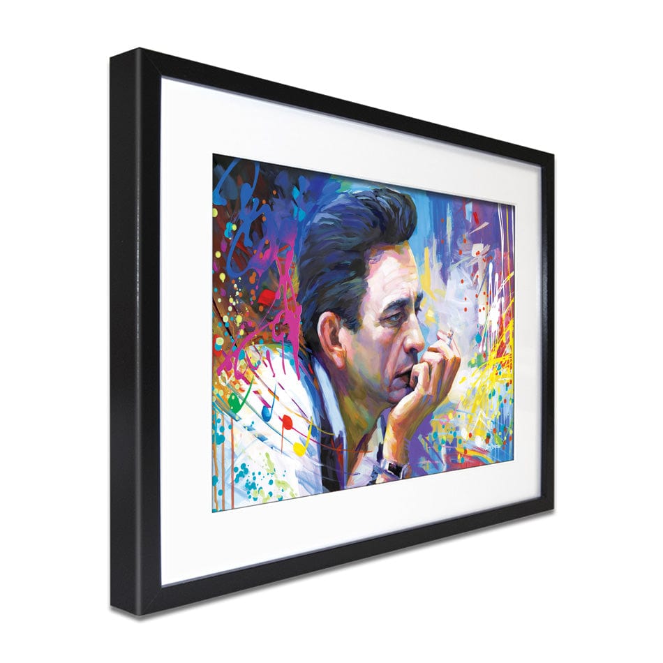 Colourful Johnny Cash Framed Art Print wall art product Leon Devenice