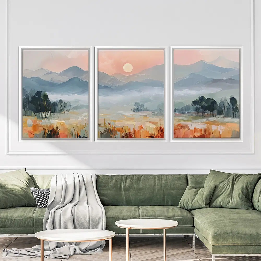 Colourful Land Trio Canvas Print Colourful Land Trio Canvas Print wall art product IAmHomeStudio