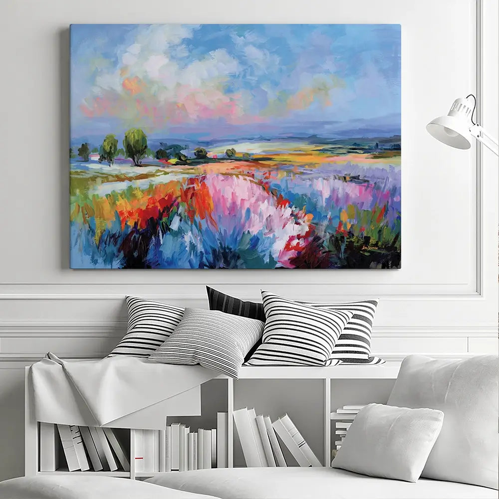 Colourful Landscape Impressions Canvas Print Colourful Landscape Impressions Canvas Print wall art product Leon Devenice