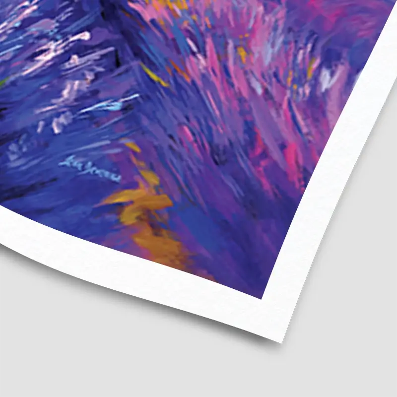 Colourful Lavender Field Art Print Colourful Lavender Field Art Print wall art product Leon Devenice