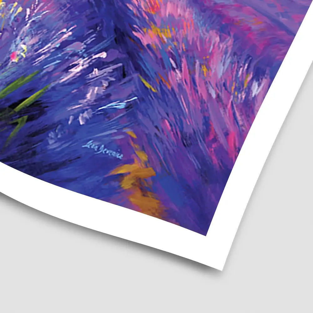 Colourful Lavender Field Art Print Colourful Lavender Field Art Print wall art product Leon Devenice