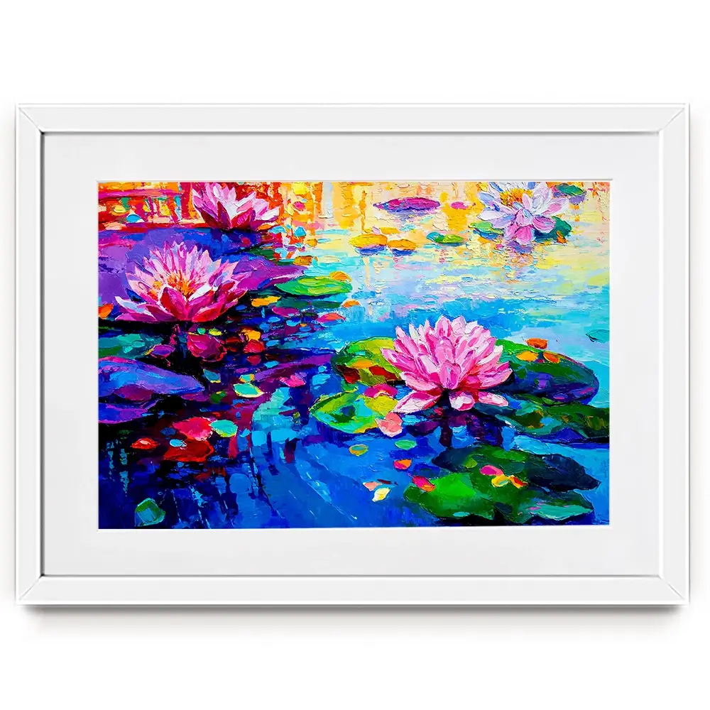 Colourful Lily Lake Framed Art Print Colourful Lily Lake Framed Art Print wall art product Ivailo Nikolov / Shutterstock