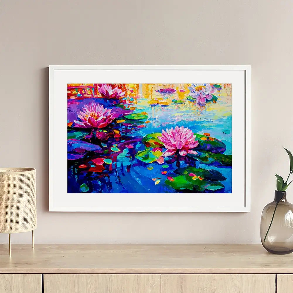 Colourful Lily Lake Framed Art Print Colourful Lily Lake Framed Art Print wall art product Ivailo Nikolov / Shutterstock