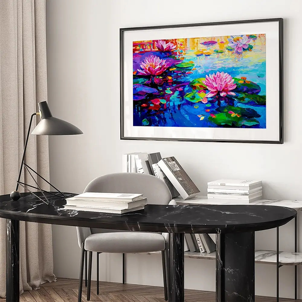 Colourful Lily Lake Framed Art Print Colourful Lily Lake Framed Art Print wall art product Ivailo Nikolov / Shutterstock