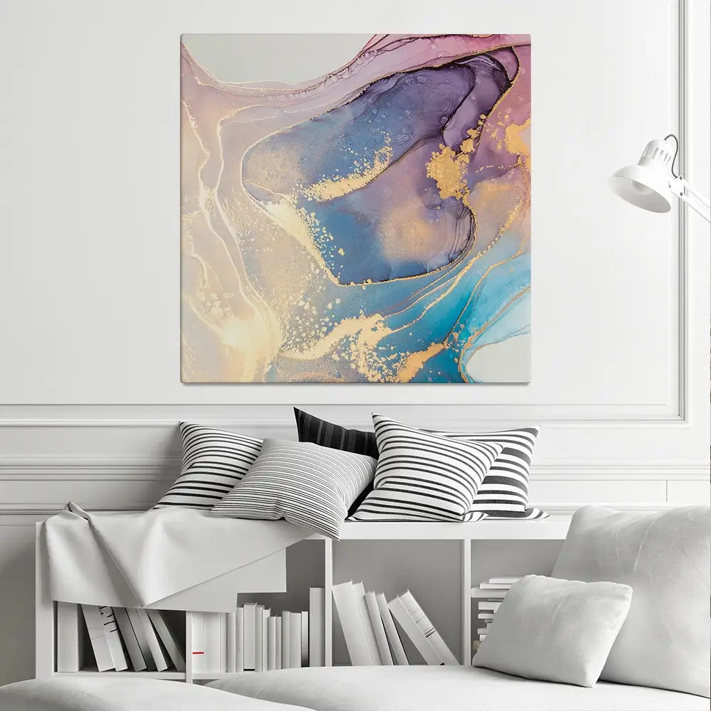 Colourful Marble Square Canvas Print Colourful Marble Square Canvas Print wall art product coldsun777 / Shutterstock
