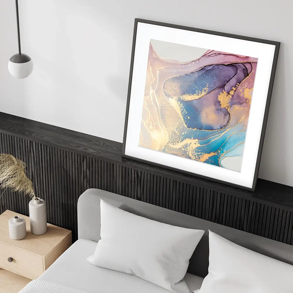 Colourful Marble Square Framed Art Print Colourful Marble Square Framed Art Print wall art product coldsun777 / Shutterstock
