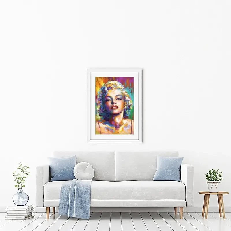 Colourful Marilyn Monroe Framed Art Print Colourful Marilyn Monroe Framed Art Print wall art product Leon Devenice