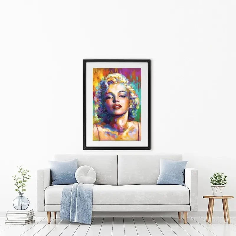 Colourful Marilyn Monroe Framed Art Print Colourful Marilyn Monroe Framed Art Print wall art product Leon Devenice