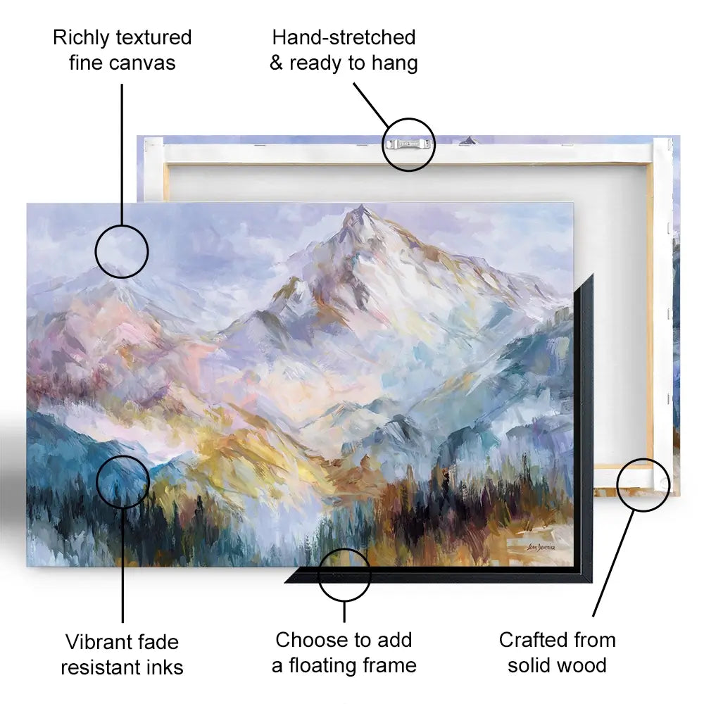 Colourful Mountain Impressions Canvas Print Colourful Mountain Impressions Canvas Print wall art product Leon Devenice