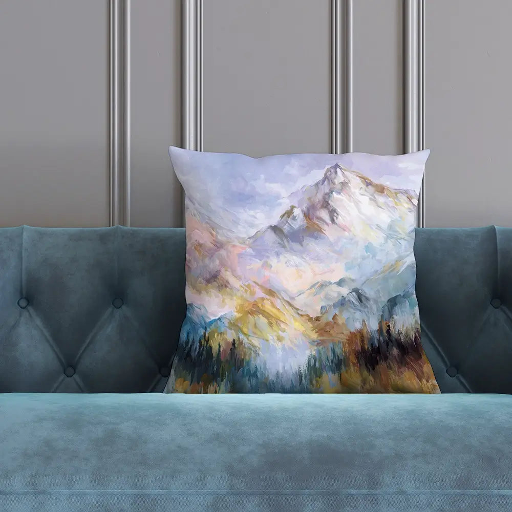 Colourful Mountain Impressions Cushion Colourful Mountain Impressions Cushion wall art product Leon Devenice