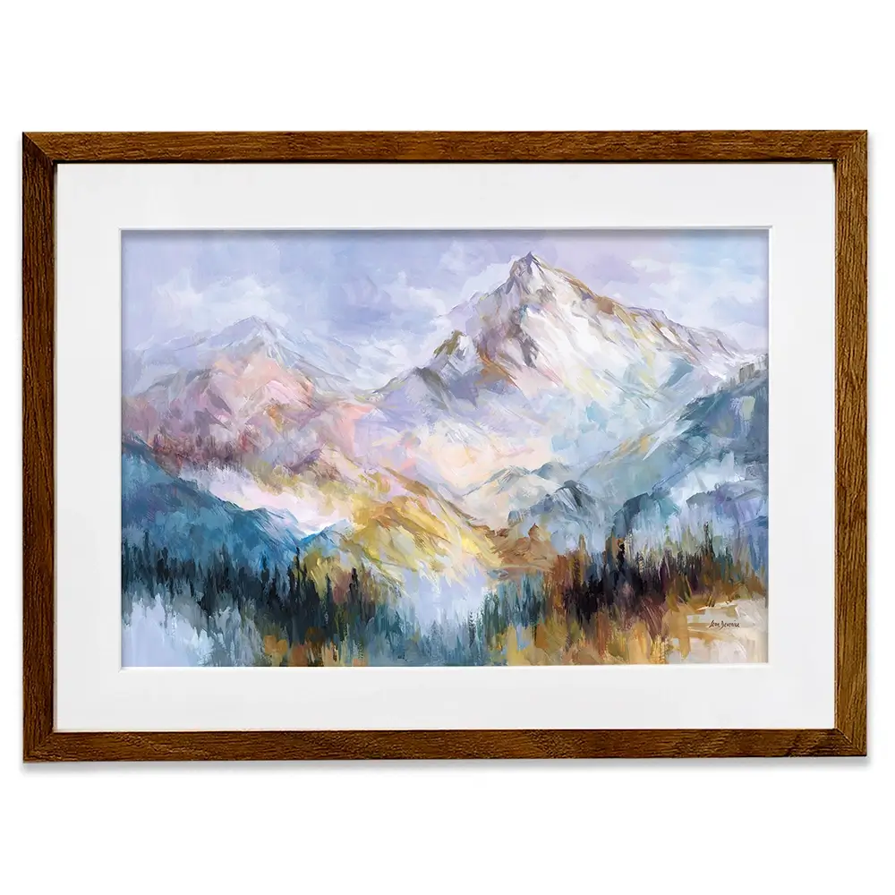 Colourful Mountain Impressions Framed Art Print Colourful Mountain Impressions Framed Art Print wall art product Leon Devenice