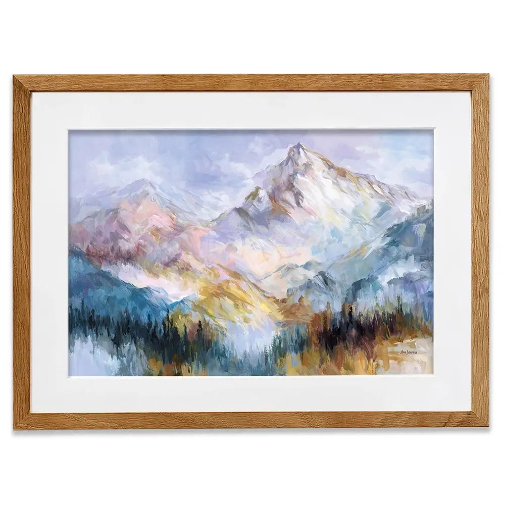 Colourful Mountain Impressions Framed Art Print Colourful Mountain Impressions Framed Art Print wall art product Leon Devenice