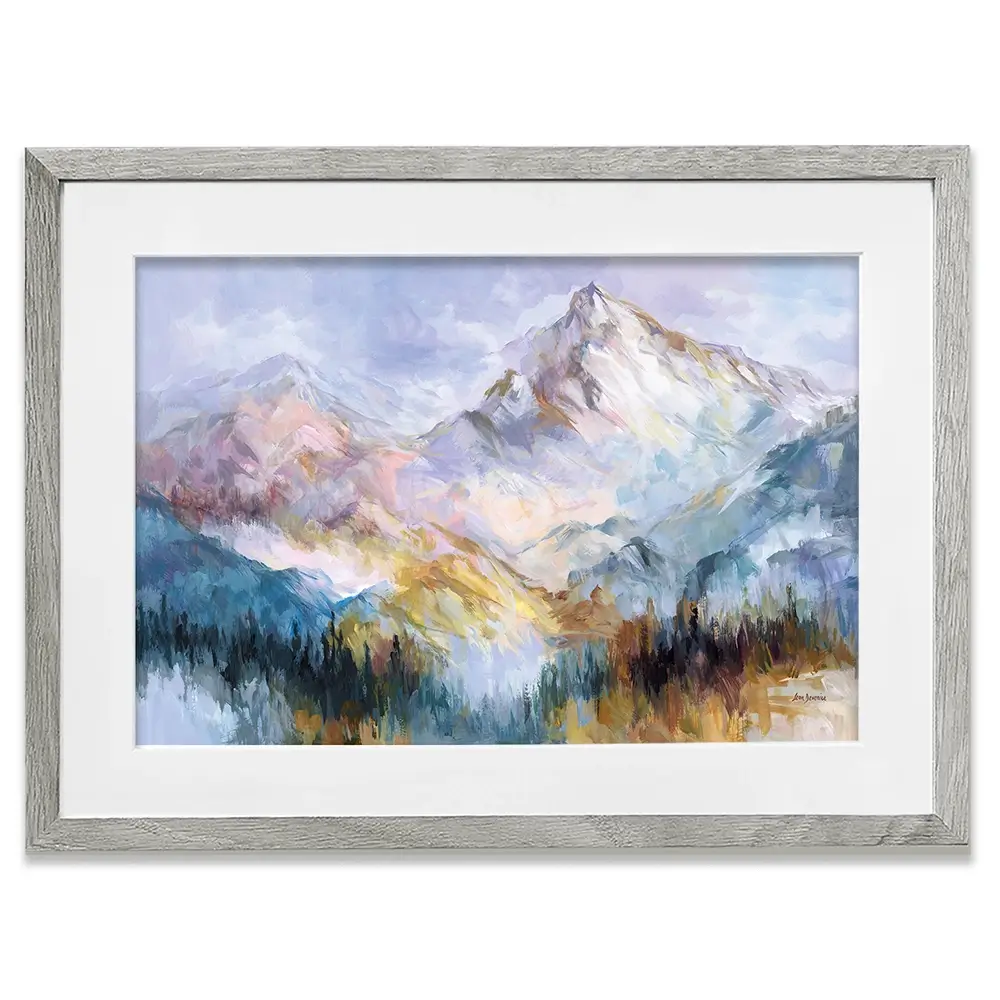 Colourful Mountain Impressions Framed Art Print Colourful Mountain Impressions Framed Art Print wall art product Leon Devenice