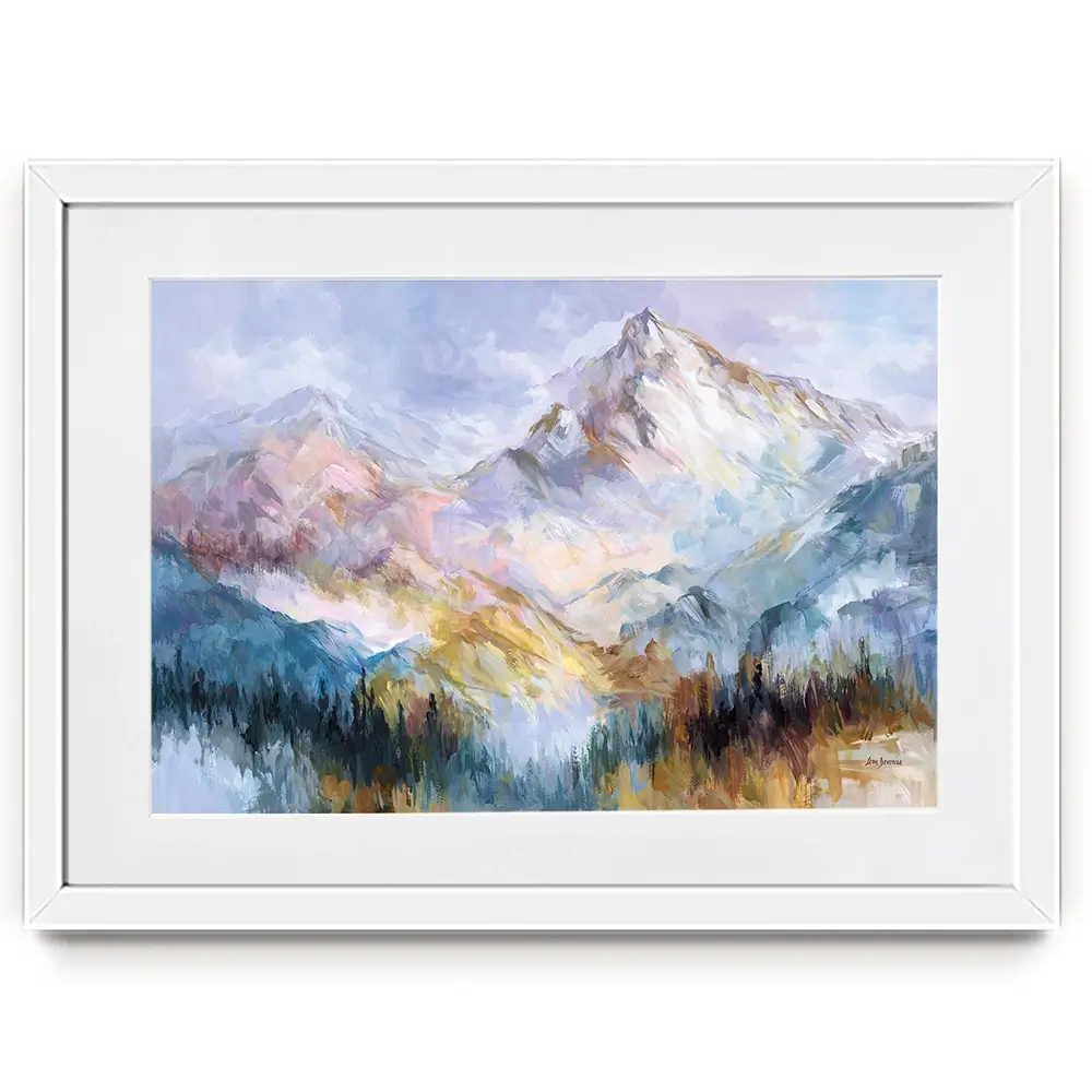 Colourful Mountain Impressions Framed Art Print Colourful Mountain Impressions Framed Art Print wall art product Leon Devenice