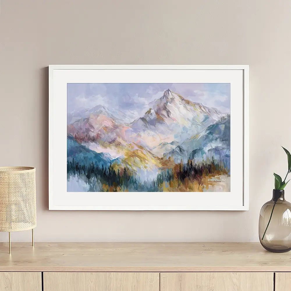 Colourful Mountain Impressions Framed Art Print Colourful Mountain Impressions Framed Art Print wall art product Leon Devenice