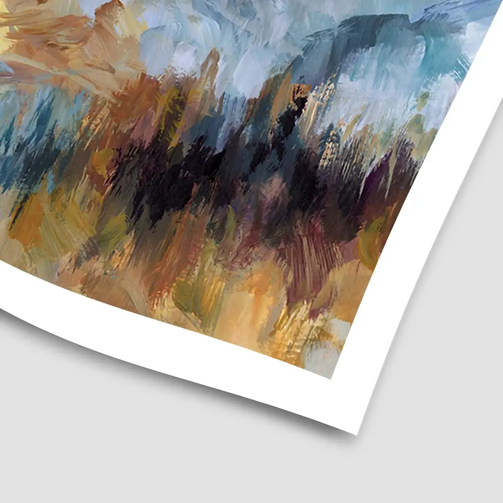Colourful Mountain Impressions Square Art Print Colourful Mountain Impressions Square Art Print wall art product Leon Devenice