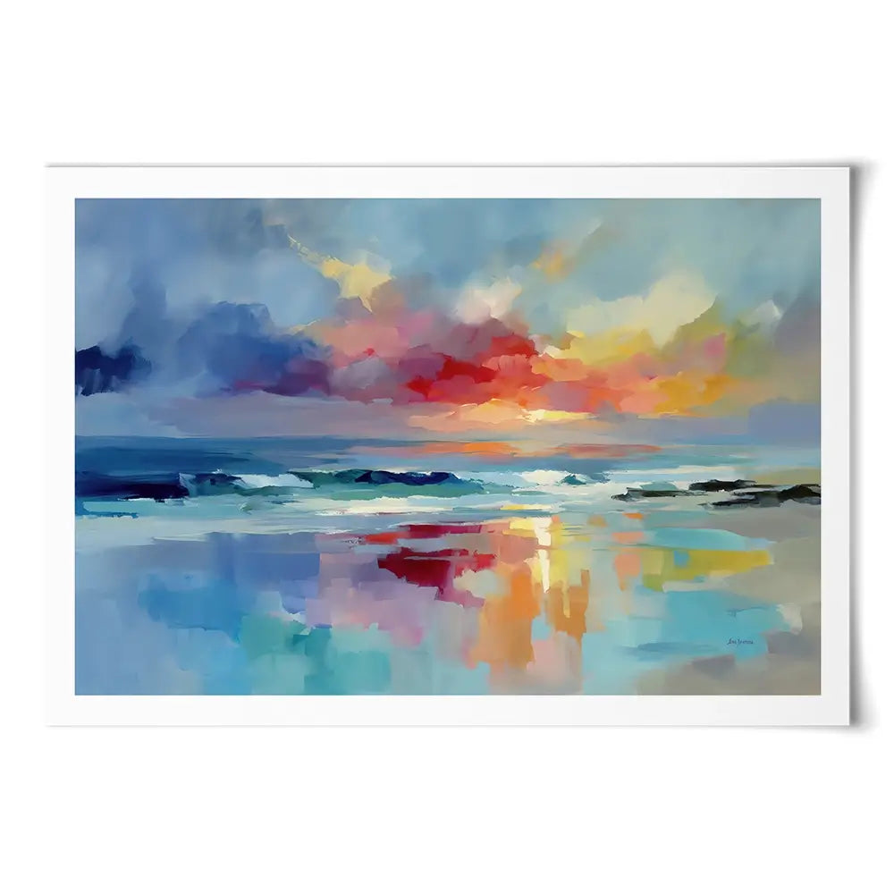 Colourful Ocean Shore Art Print Colourful Ocean Shore Art Print wall art product Leon Devenice