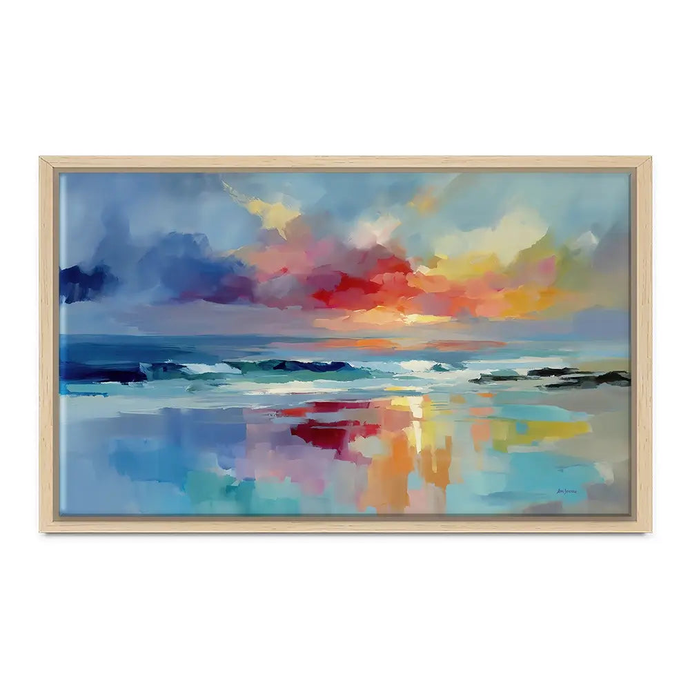 Colourful Ocean Shore Canvas Print Colourful Ocean Shore Canvas Print wall art product Leon Devenice