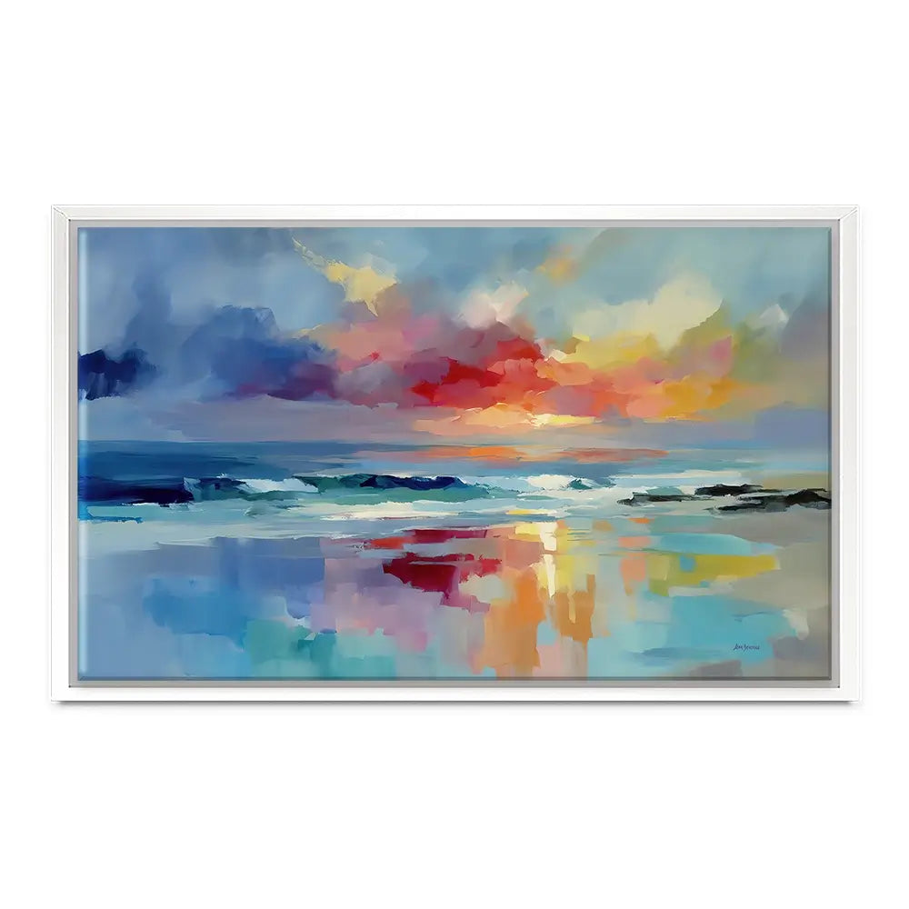 Colourful Ocean Shore Canvas Print Colourful Ocean Shore Canvas Print wall art product Leon Devenice