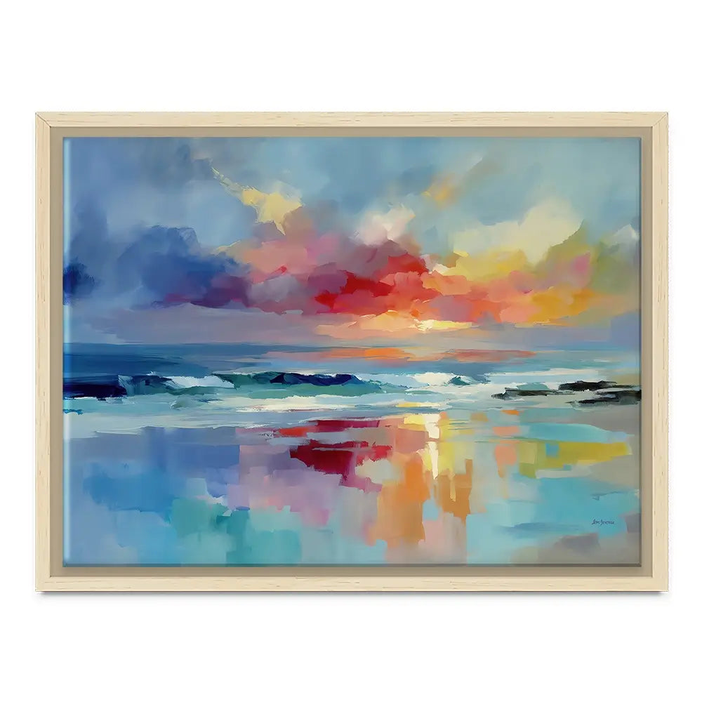 Colourful Ocean Shore Canvas Print Colourful Ocean Shore Canvas Print wall art product Leon Devenice