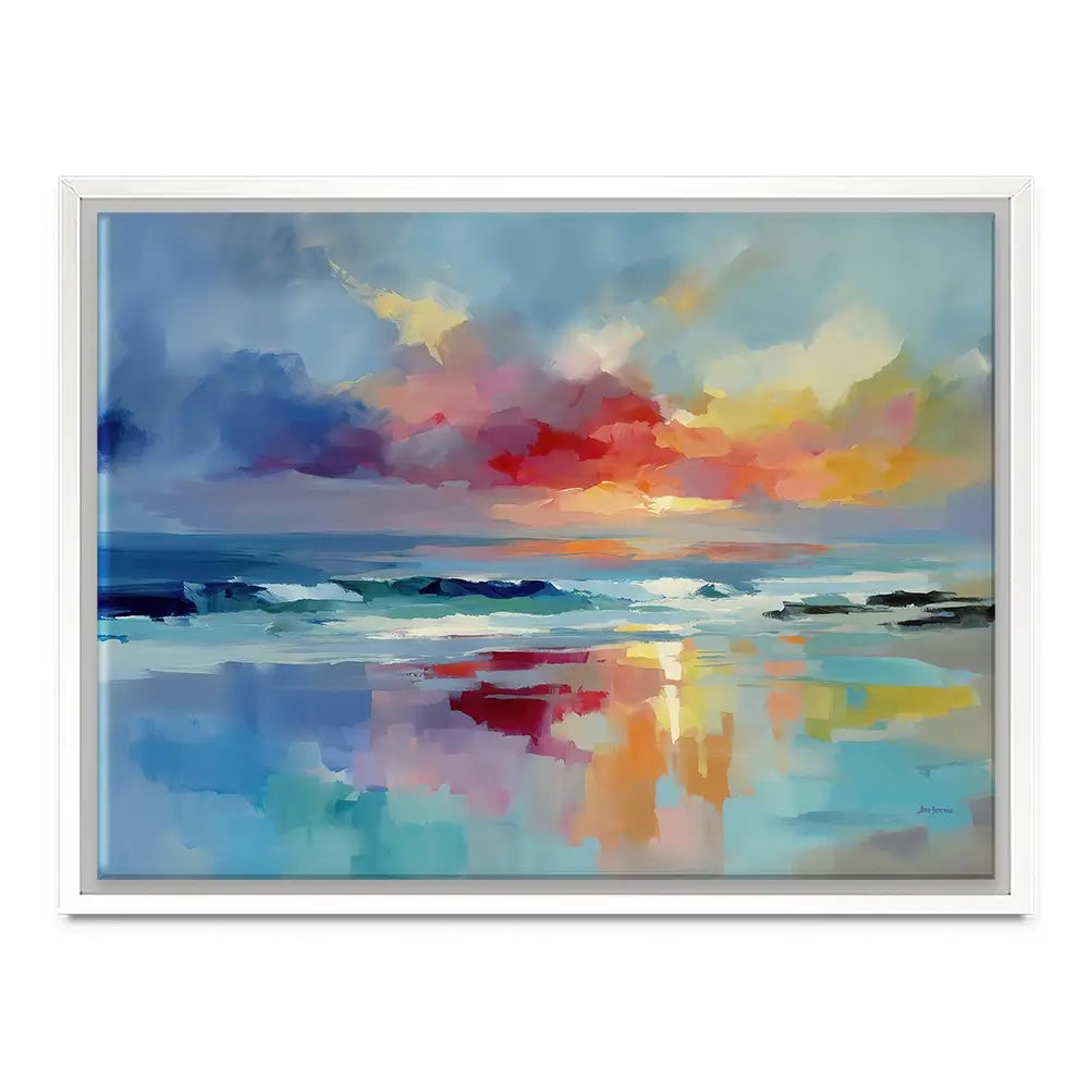 Colourful Ocean Shore Canvas Print Colourful Ocean Shore Canvas Print wall art product Leon Devenice