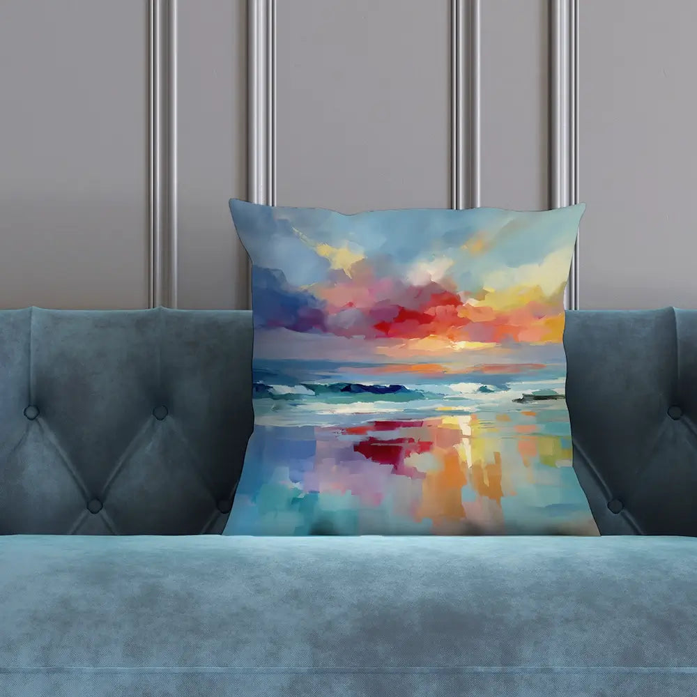 Colourful Ocean Shore Cushion Colourful Ocean Shore Cushion wall art product Leon Devenice