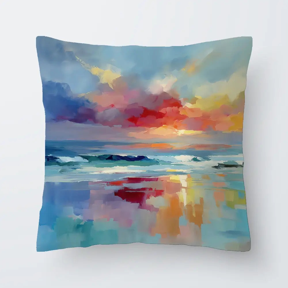 Colourful Ocean Shore Cushion Colourful Ocean Shore Cushion wall art product Leon Devenice