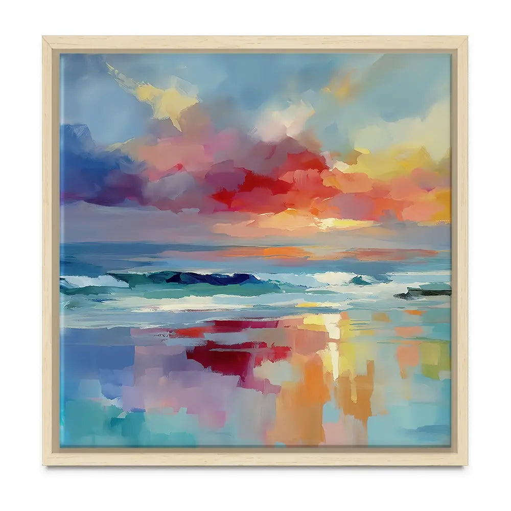 Colourful Ocean Shore Oversized Canvas Print Colourful Ocean Shore Oversized Canvas Print wall art product Leon Devenice