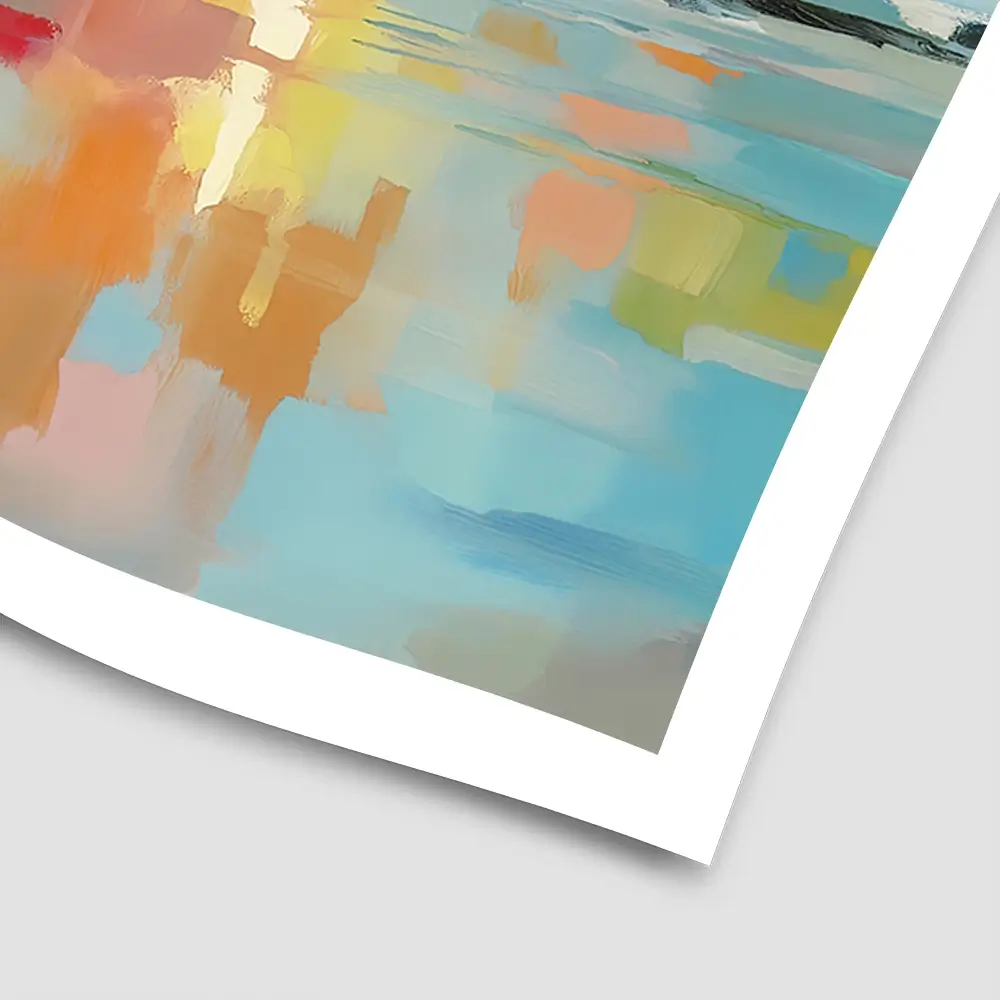 Colourful Ocean Shore Square Art Print Colourful Ocean Shore Square Art Print wall art product Leon Devenice