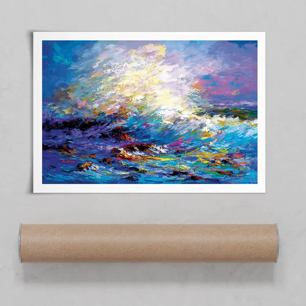 Colourful Ocean Waves Art Print Colourful Ocean Waves Art Print wall art product Leon Devenice