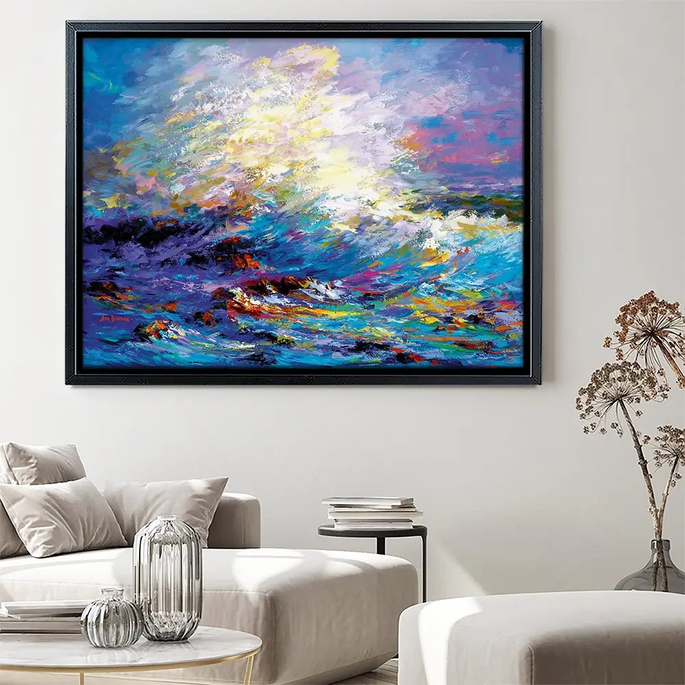 Colourful Ocean Waves Canvas Print Colourful Ocean Waves Canvas Print wall art product Leon Devenice