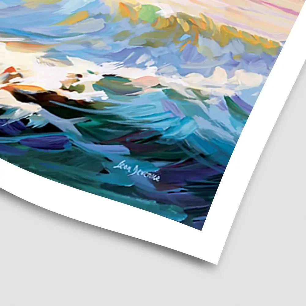 Colourful Ocean Waves In California Art Print Colourful Ocean Waves In California Art Print wall art product Leon Devenice