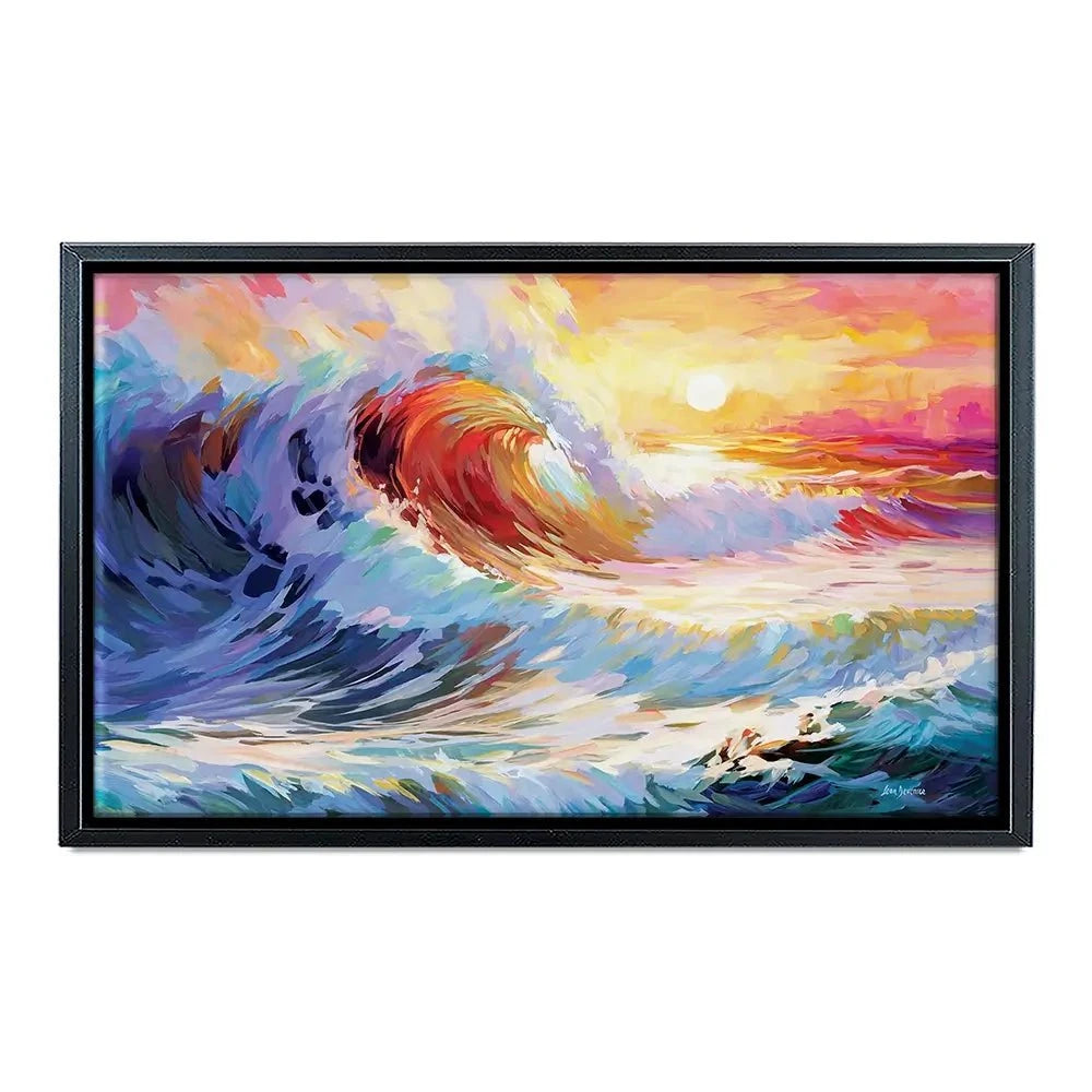 Colourful Ocean Waves In California Canvas Print Colourful Ocean Waves In California Canvas Print wall art product Leon Devenice