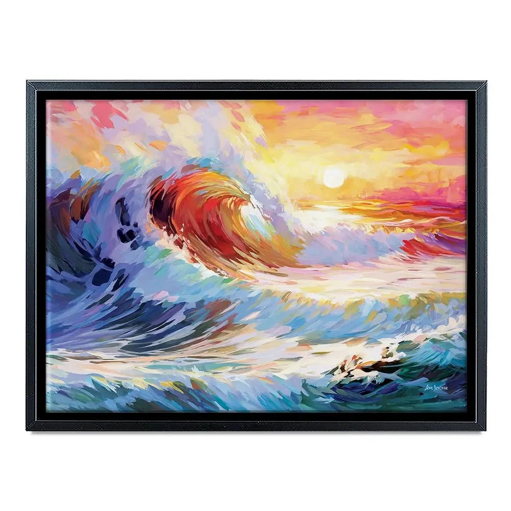 Colourful Ocean Waves In California Canvas Print Colourful Ocean Waves In California Canvas Print wall art product Leon Devenice