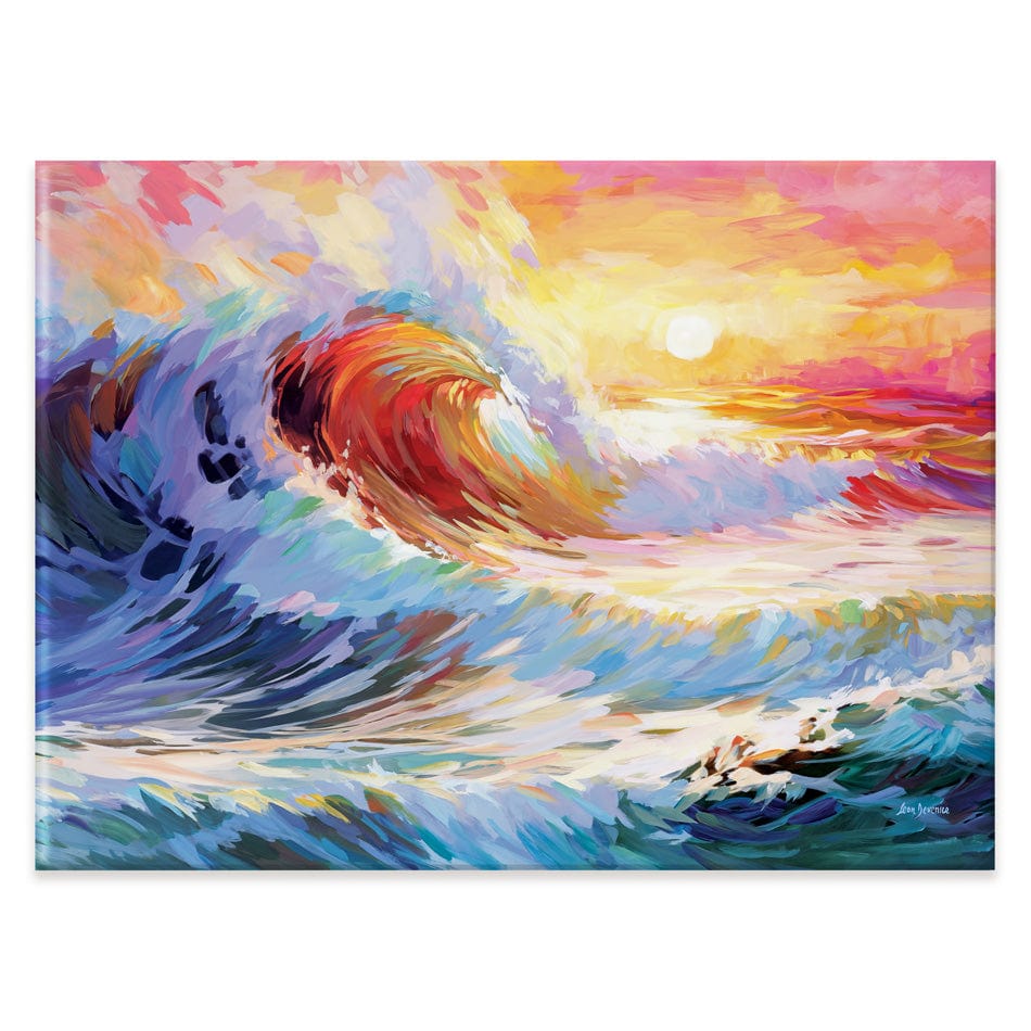 Colourful Ocean Waves In California Canvas Print wall art product Leon Devenice