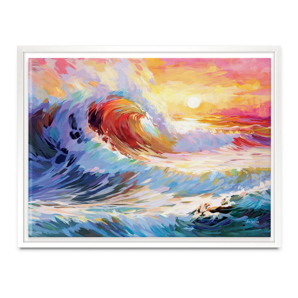 Colourful Ocean Waves In California Canvas Print wall art product Leon Devenice