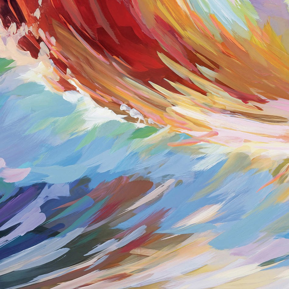 Colourful Ocean Waves In California Canvas Print wall art product Leon Devenice