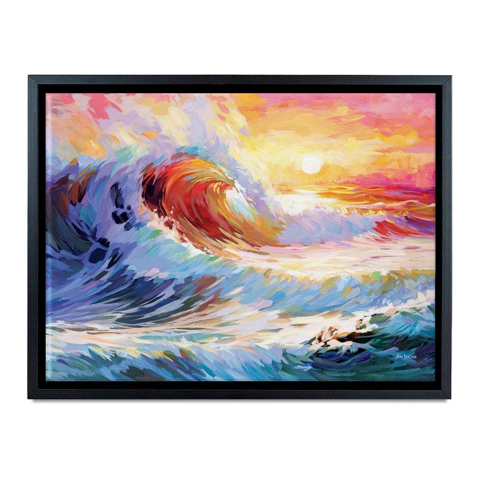 Colourful Ocean Waves In California Canvas Print wall art product Leon Devenice