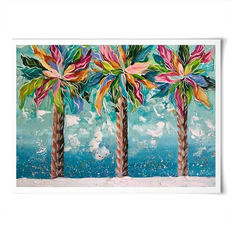 Colourful Palms Art Print Colourful Palms Art Print wall art product Estelle Grengs - Independent