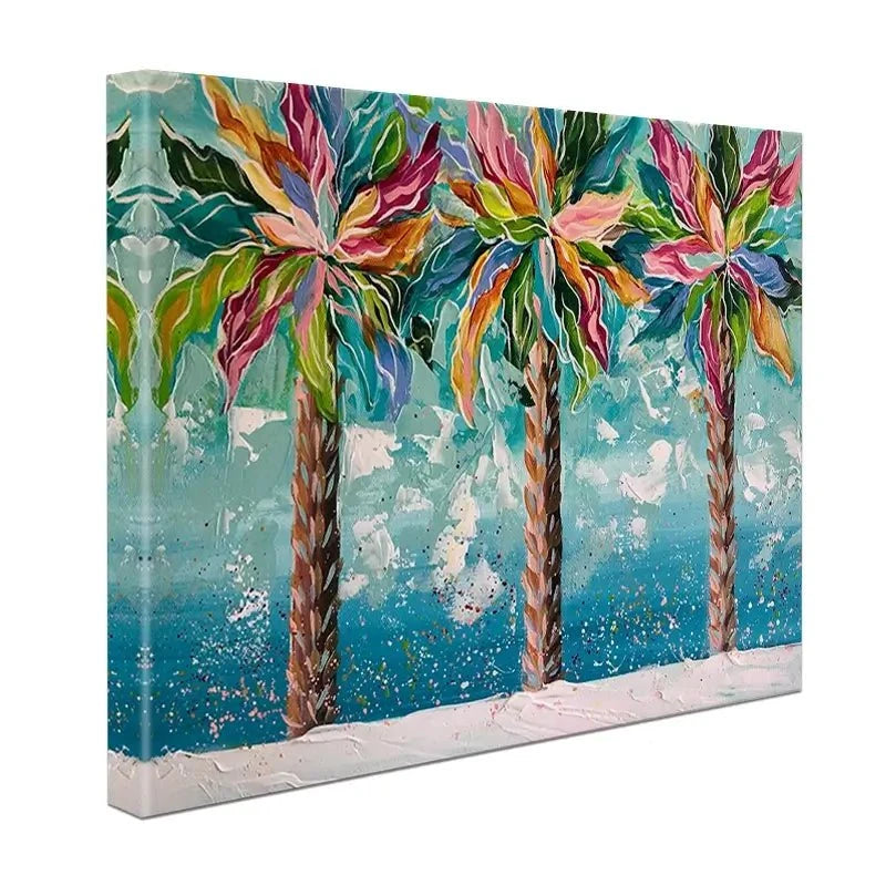 Colourful Palms Canvas Print Colourful Palms Canvas Print wall art product Estelle Grengs - Independent