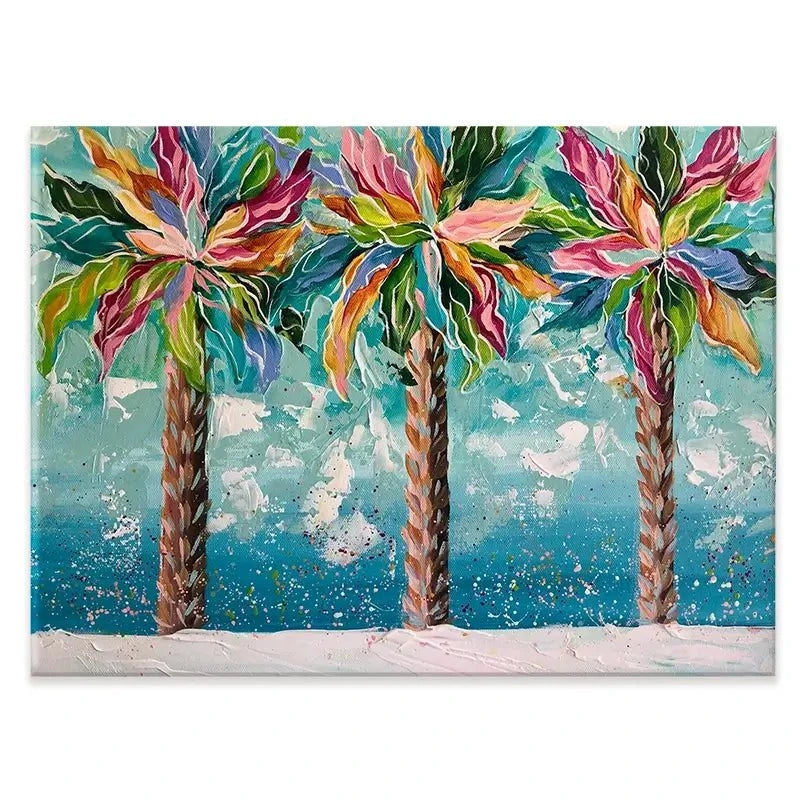 Colourful Palms Canvas Print Colourful Palms Canvas Print wall art product Estelle Grengs - Independent