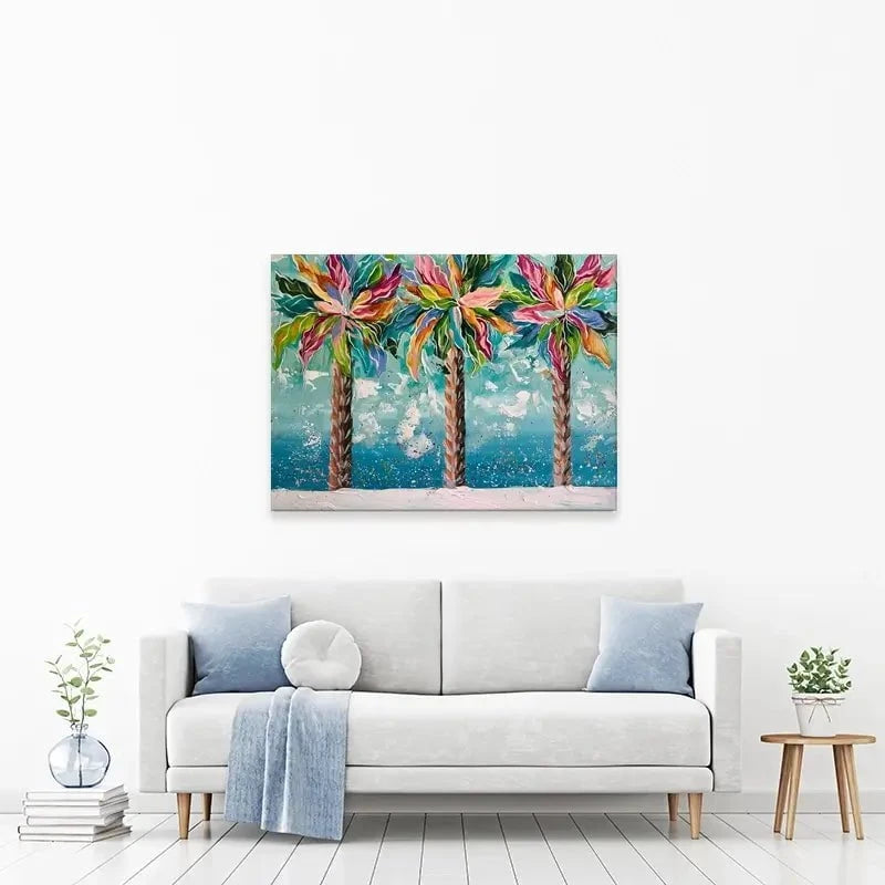 Colourful Palms Canvas Print Colourful Palms Canvas Print wall art product Estelle Grengs - Independent
