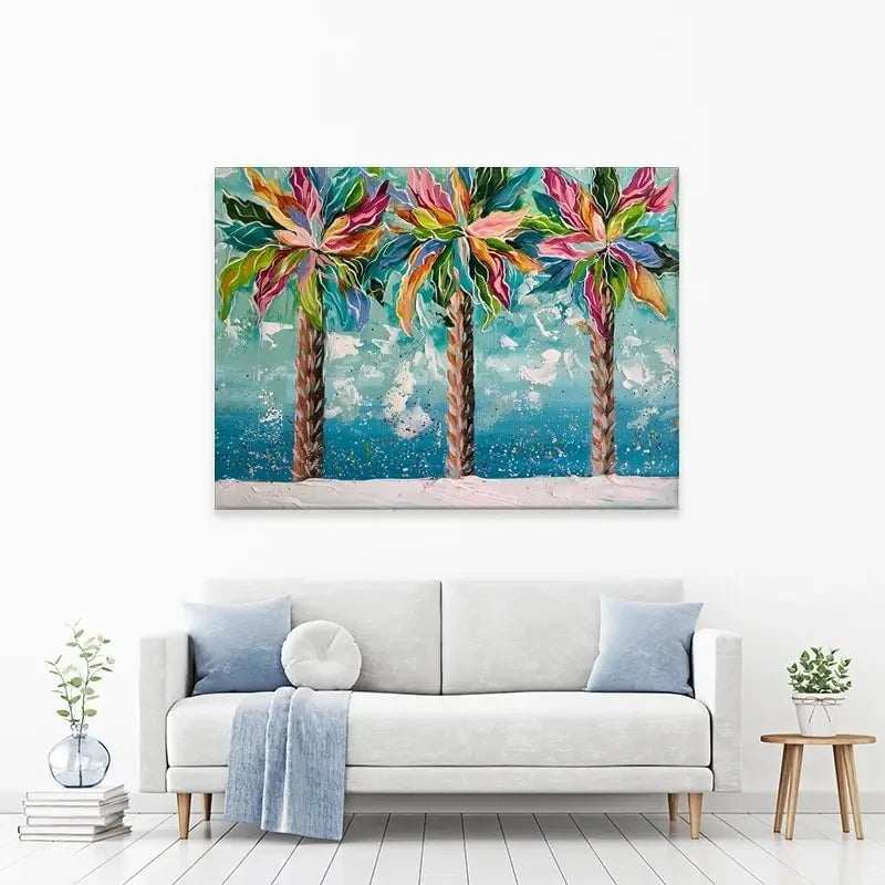 Colourful Palms Canvas Print Colourful Palms Canvas Print wall art product Estelle Grengs - Independent