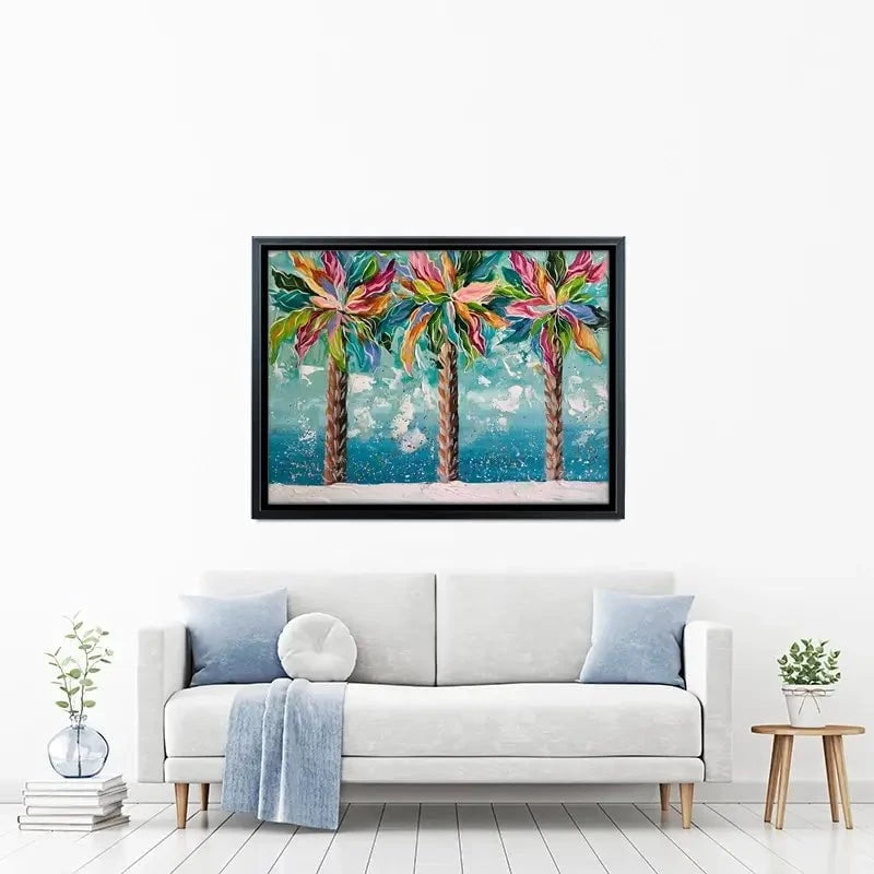 Colourful Palms Canvas Print Colourful Palms Canvas Print wall art product Estelle Grengs - Independent