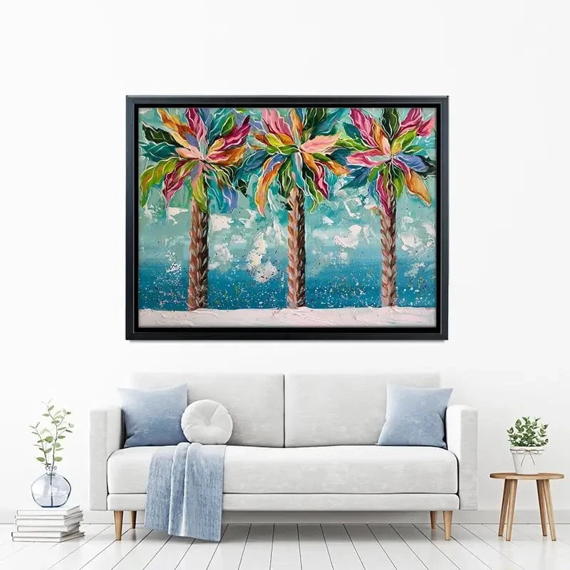 Colourful Palms Canvas Print Colourful Palms Canvas Print wall art product Estelle Grengs - Independent