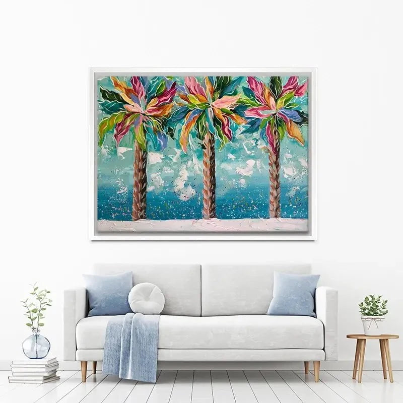 Colourful Palms Canvas Print Colourful Palms Canvas Print wall art product Estelle Grengs - Independent