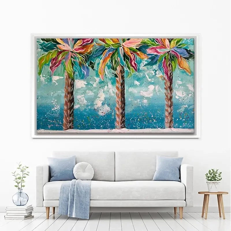 Colourful Palms Canvas Print Colourful Palms Canvas Print wall art product Estelle Grengs - Independent